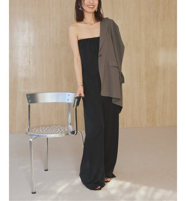 VERMEIL par iena「《予約》Drape Fit オールインワン」|オールインワン|ブラック