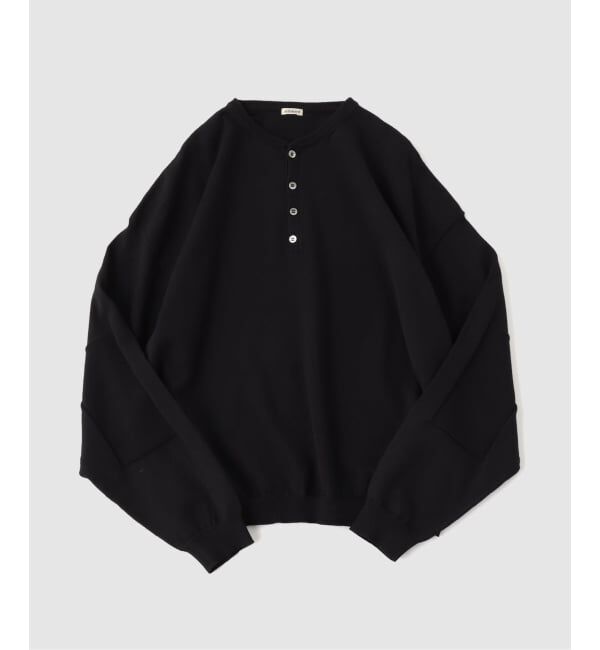 PULP「refomed / リフォメッド OLD MAN HENLEY NECK KNIT」|ニット・セーター|ブラック