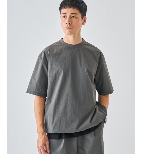 EDIFICE「【EDIFICE ALL-DAY SETUPシリーズ】2点セット プルオーバー Tシャツ&ショーツ」|シャツ・ブラウス|