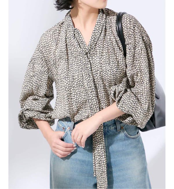 journal standard L'essage「《追加》IDEVEAUX＊IPEKERボウタイブラウス」|シャツ・ブラウス|ブラック