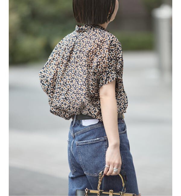 journal standard L'essage「DEVEAUXフラワー&チェック/無地タックスリーブシャツ」|シャツ・ブラウス|