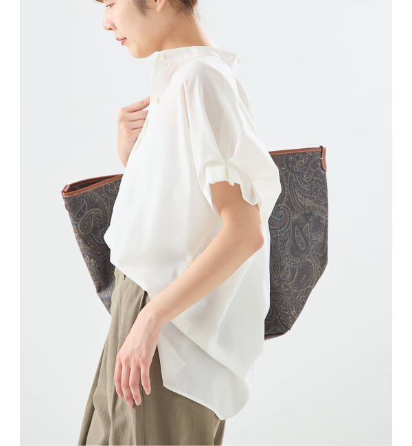 journal standard L'essage「DEVEAUXフラワー&チェック/無地タックスリーブシャツ」|シャツ・ブラウス|