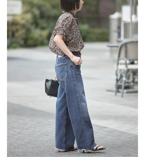 journal standard L'essage「DEVEAUXフラワー&チェック/無地タックスリーブシャツ」|シャツ・ブラウス|