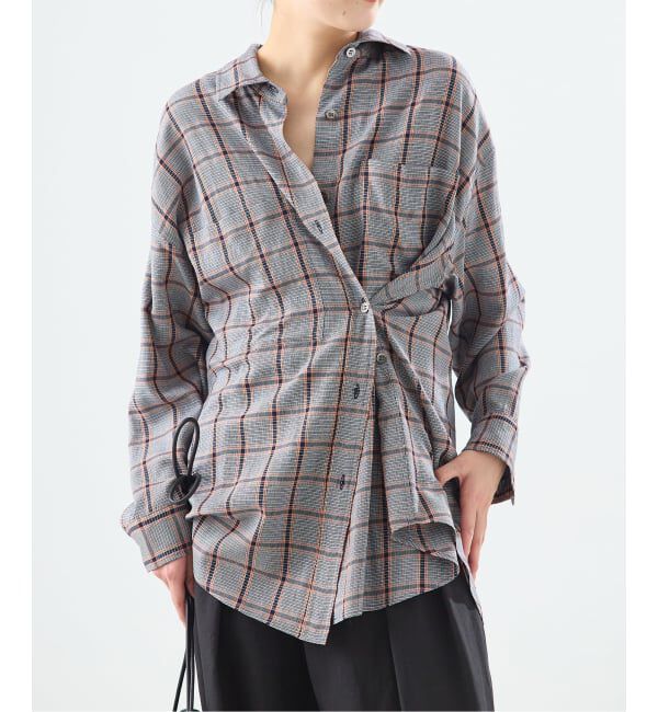 journal standard L'essage「DEVEAUXチェック2WAYシャツ」|シャツ・ブラウス|グレー