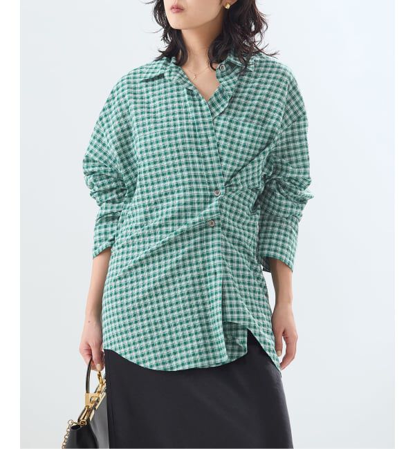 journal standard L'essage「DEVEAUXチェック2WAYシャツ」|シャツ・ブラウス|グリーン