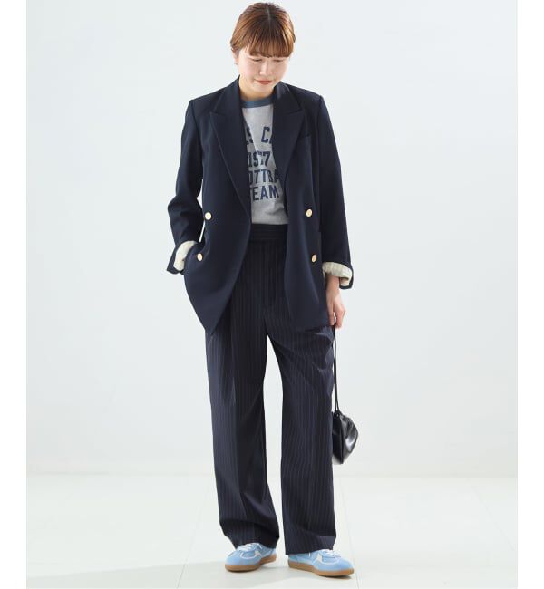 journal standard L'essage「無地/ストライプテーパードパンツ」|スラックス|