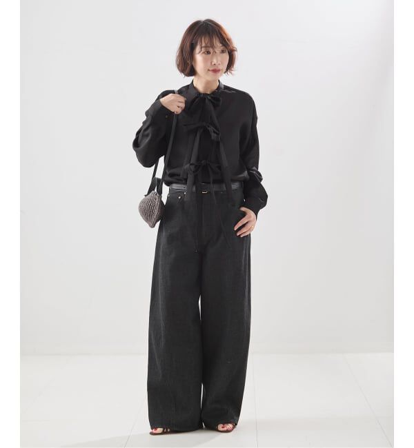 journal standard L'essage「シアーサテンリボンブラウス」|シャツ・ブラウス|