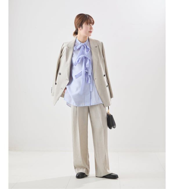 journal standard L'essage「シアーサテンリボンブラウス」|シャツ・ブラウス|