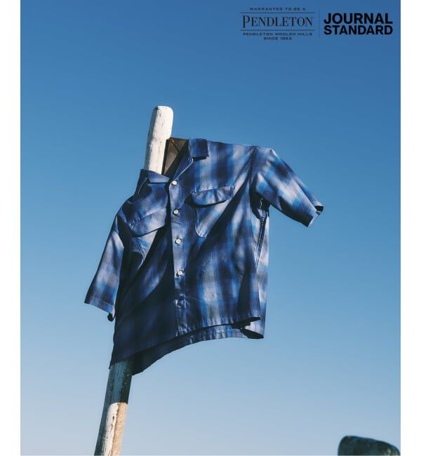 JOURNAL STANDARD「PENDLETON / ペンドルトン 別注 TR ツイル 半袖 オープンカラーシャツ」|シャツ・ブラウス|ブルー