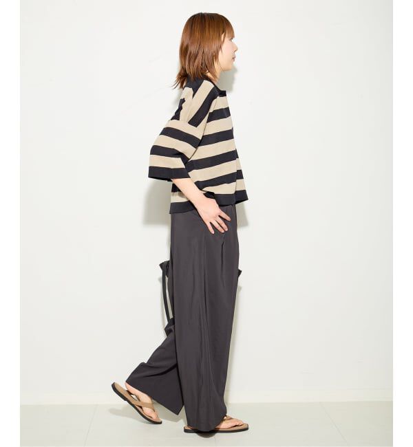journal standard L'essage「ボーダー襟つきニット」|ニット・セーター|
