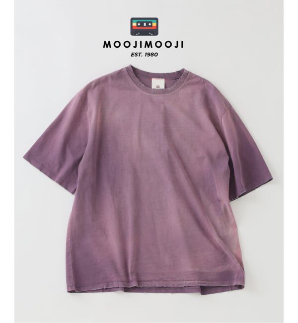 JOURNAL STANDARD relume「MOOJI MOOJI / ム―ジ ム―ジ オーバー サイズ クロップ エイジド Tシャツ」|Tシャツ・カットソー|パープル C
