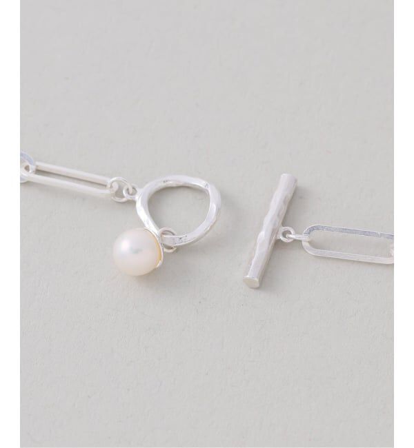 Spick and Span「【SAMH by LILAS】パールTバークリップチェーンネックレス SV」|ネックレス|