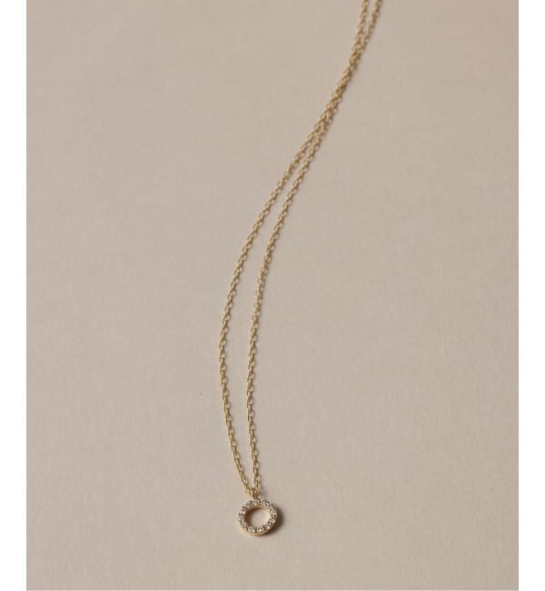 Lilas by Spick&Span「プチダイヤサークルラインネックレス K10」|ネックレス|