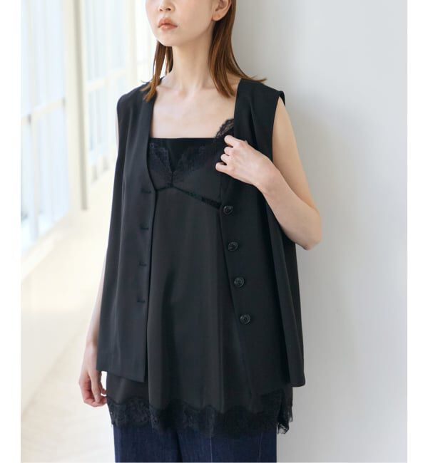U by SPICK&SPAN「サテンレースキャミ」|キャミソール|