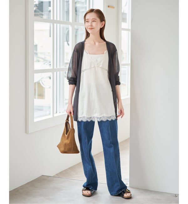 U by SPICK&SPAN「サテンレースキャミ」|キャミソール|