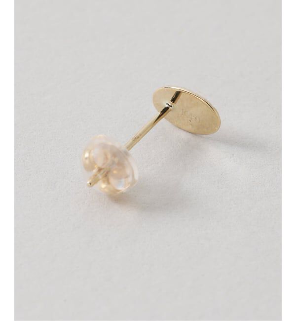 Lilas by Spick&Span「テクスチャーオーバルモチーフピアス K10（両耳）」|ピアス|
