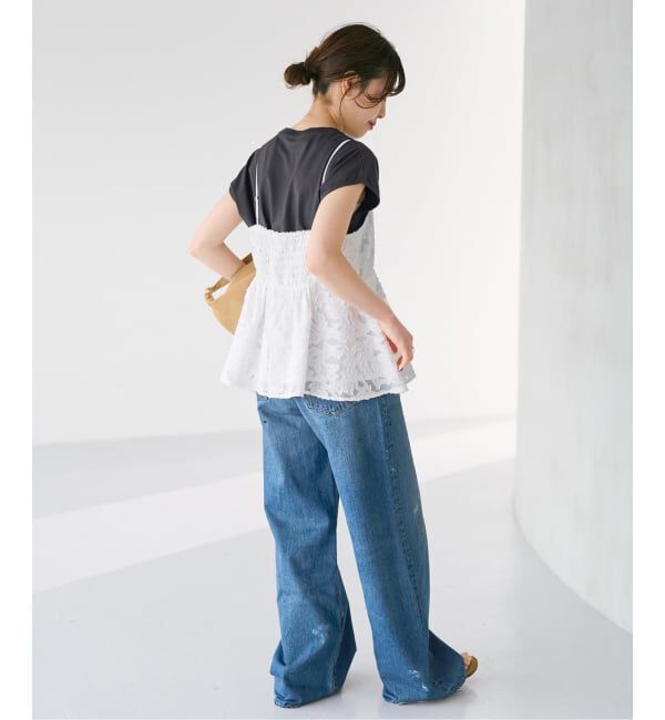 Spick and Span「《一部店舗+WEB限定》シアージャガードキャミソール」|キャミソール|