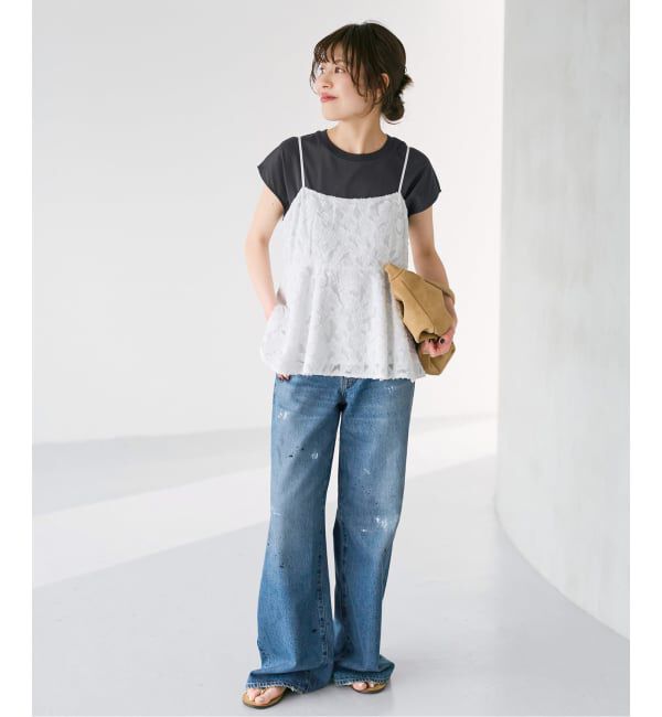 Spick and Span「《一部店舗+WEB限定》シアージャガードキャミソール」|キャミソール|
