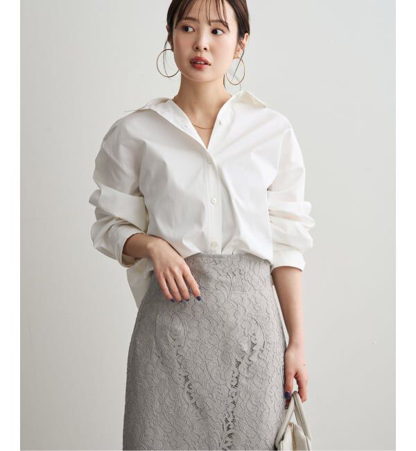 NOBLE「《予約》【洗える】フィルロワコットンオーバーシャツ」|シャツ・ブラウス|
