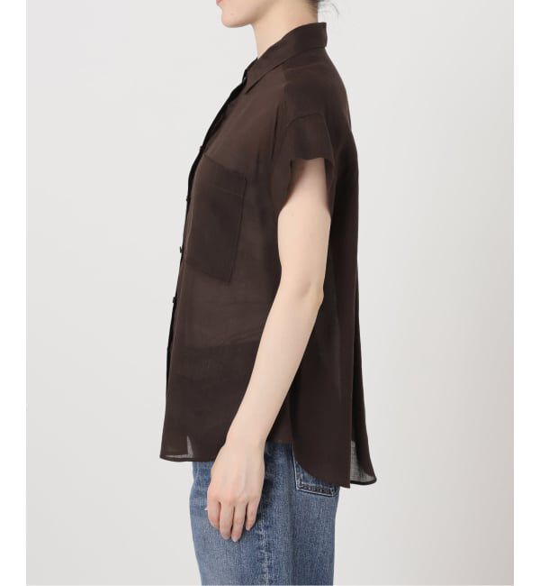 Spick and Span「《セットアップ可 / 予約》ラミーブレンドフレンチスリーブシャツ」|シャツ・ブラウス|