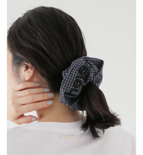 U by SPICK&SPAN「heyep/ヘイップ Pajama Check Logo Scrunchie」|その他|