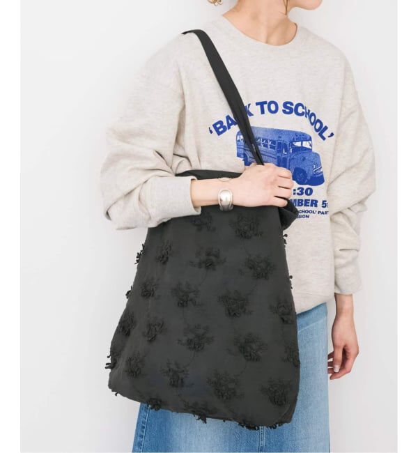Spick and Span「《新色有り別注 / 追加予約》crinkle crinkle crinkle 3D embroidery TOTE*Re」|トートバッグ|