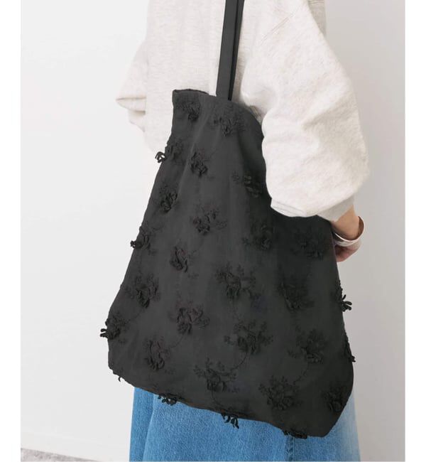 Spick and Span「《新色有り別注 / 追加予約》crinkle crinkle crinkle 3D embroidery TOTE*Re」|トートバッグ|