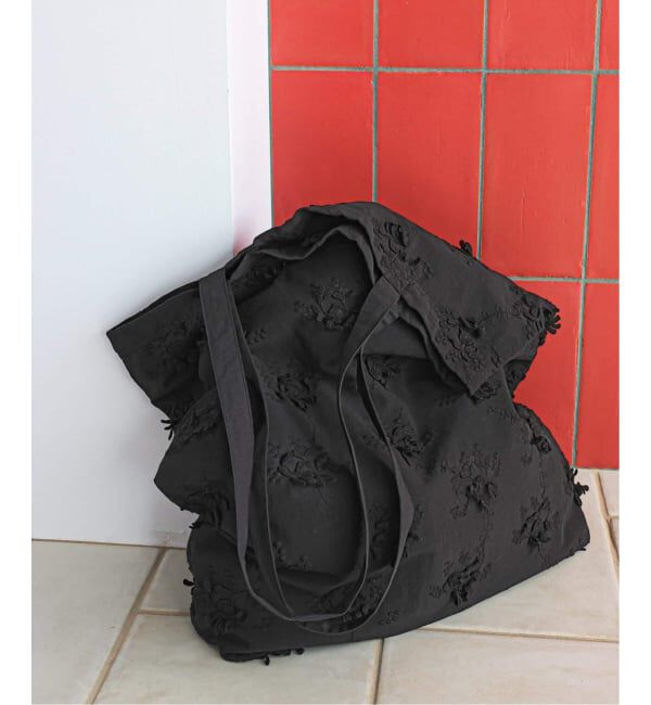 Spick and Span「《新色有り別注 / 追加予約》crinkle crinkle crinkle 3D embroidery TOTE*Re」|トートバッグ|