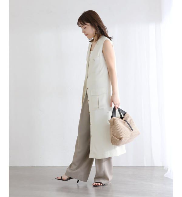  「【洗える】ジレ2WAYワンピース」|ワンピース|