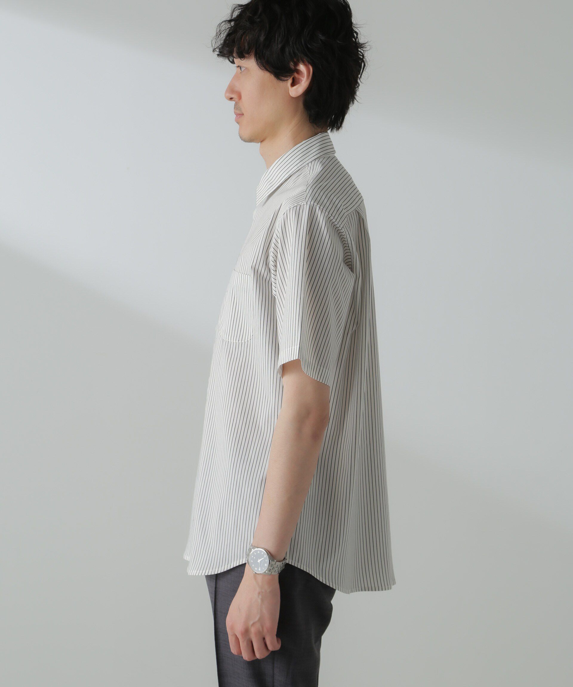 nano･universe「「ICE FLOW LINEN」バリエーションシャツ 半袖」|シャツ・ブラウス|