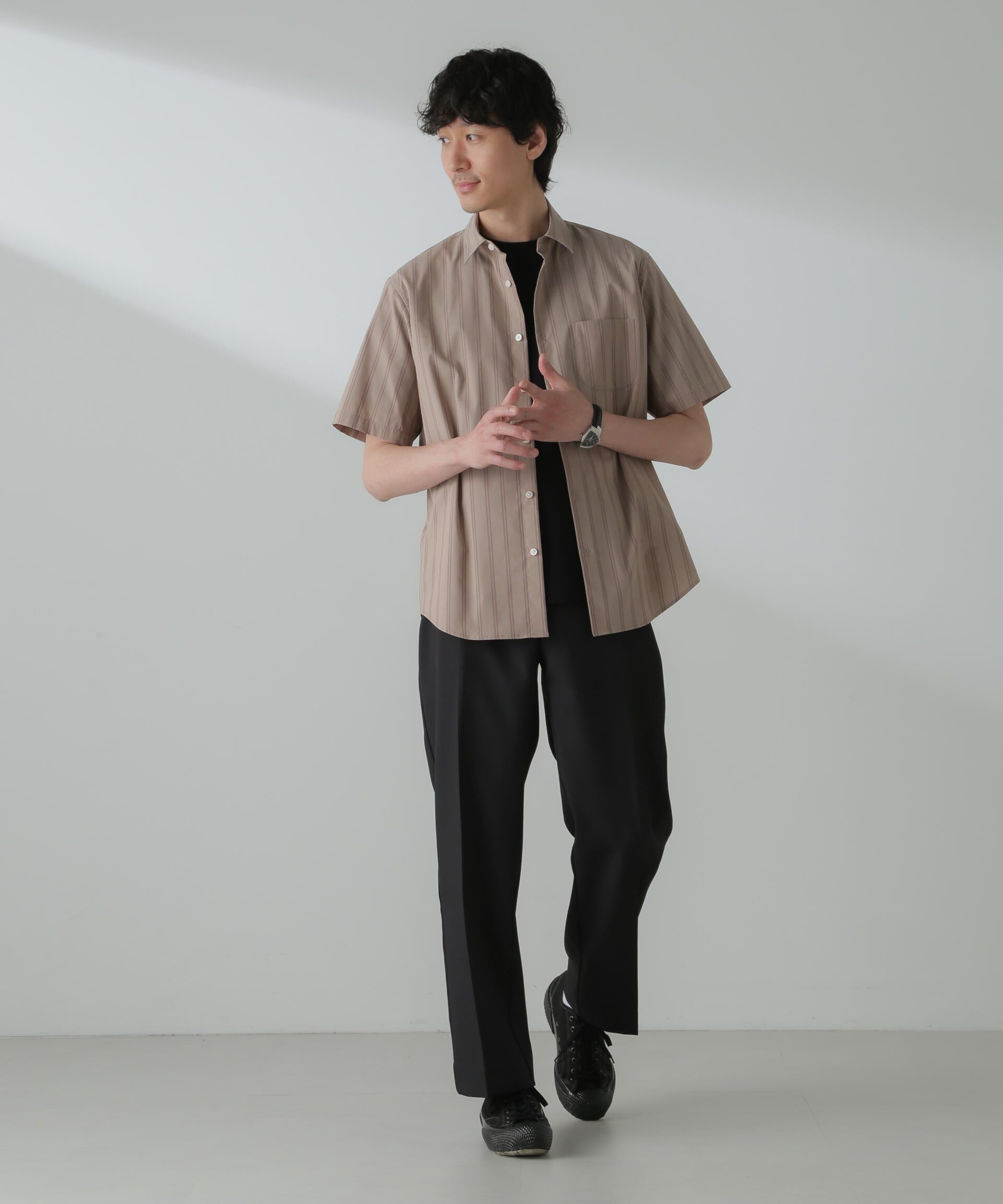 nano･universe「「ICE FLOW LINEN」バリエーションシャツ 半袖」|シャツ・ブラウス|