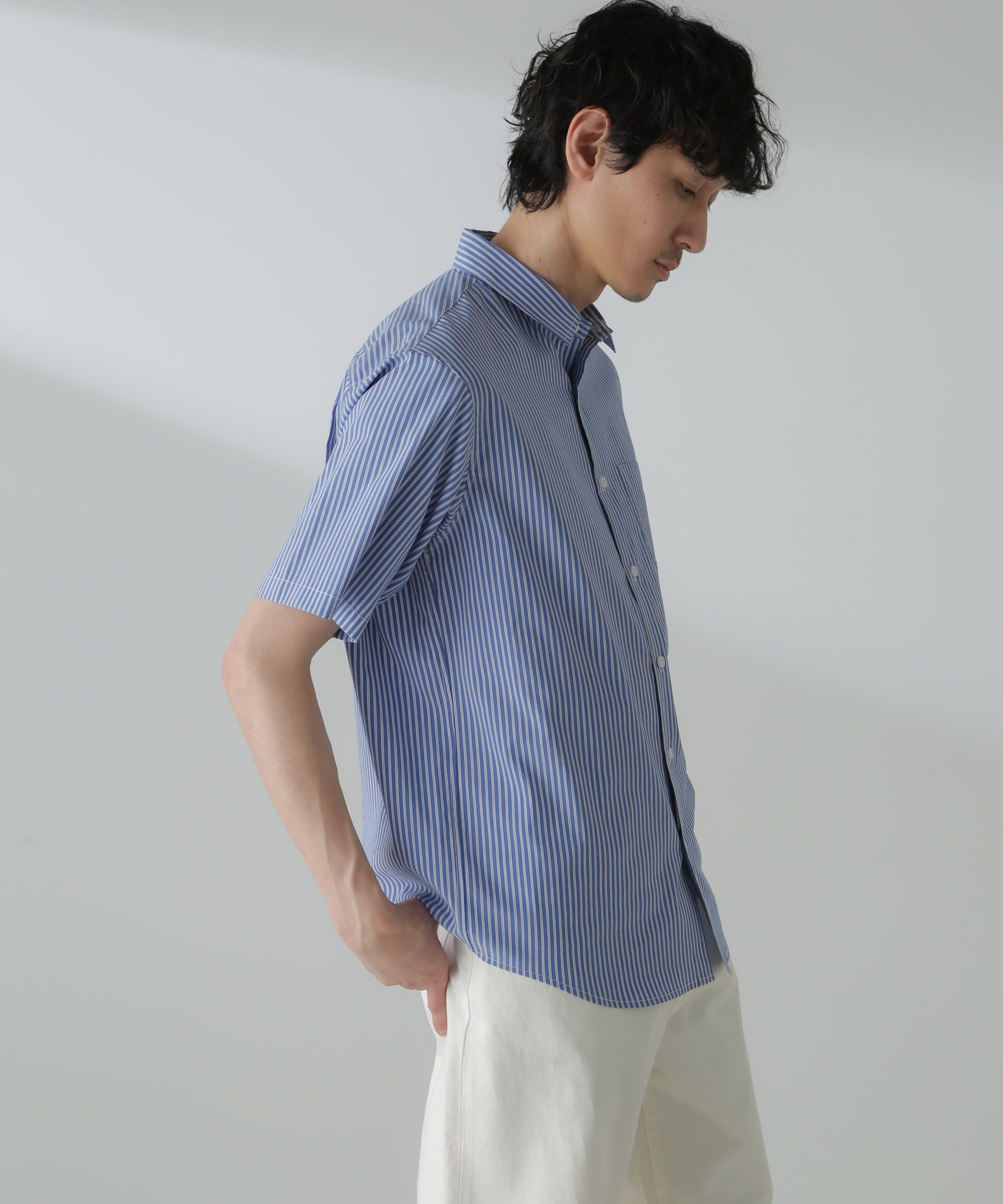 nano･universe「「ICE FLOW LINEN」バリエーションシャツ 半袖」|シャツ・ブラウス|