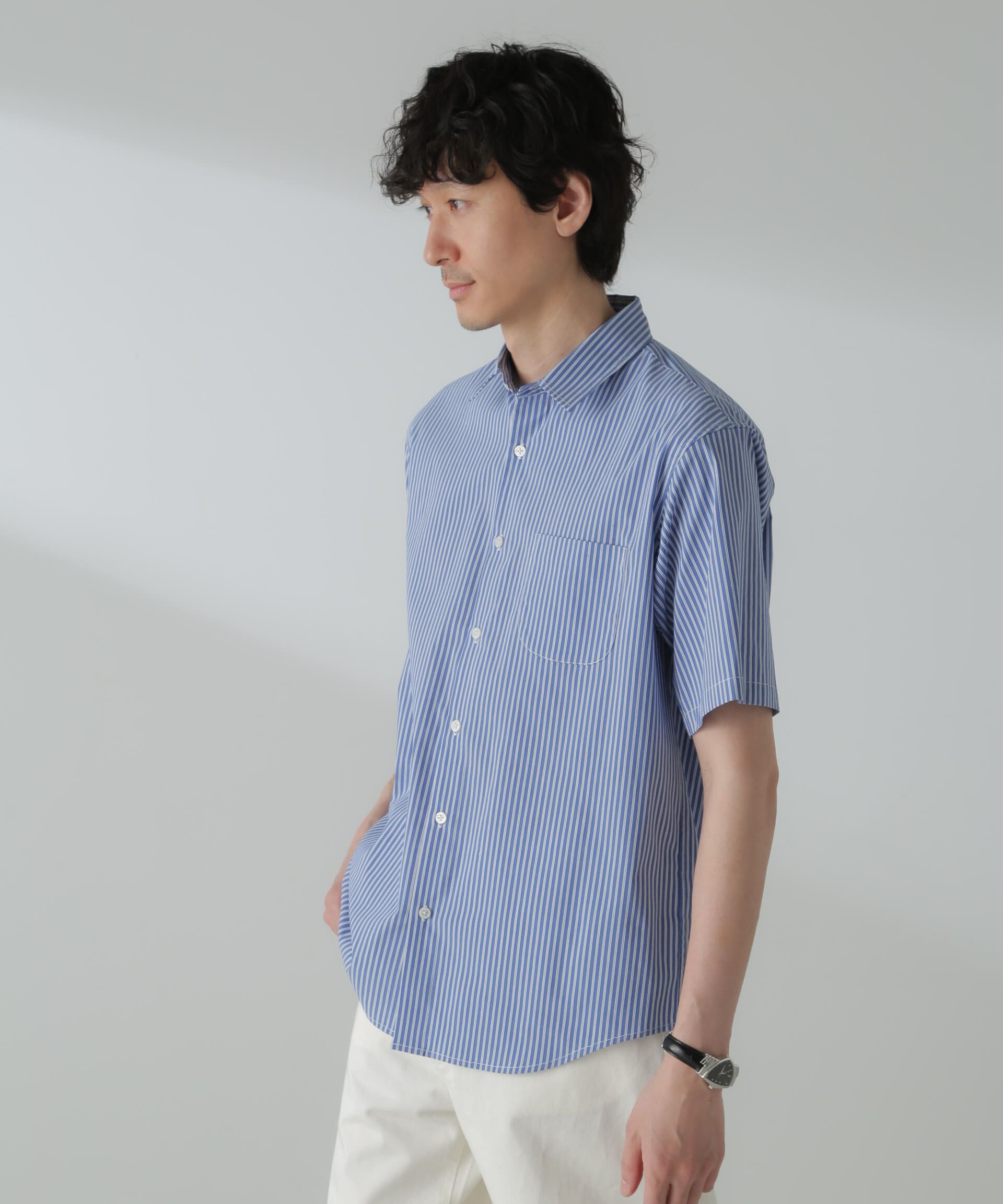 nano･universe「「ICE FLOW LINEN」バリエーションシャツ 半袖」|シャツ・ブラウス|