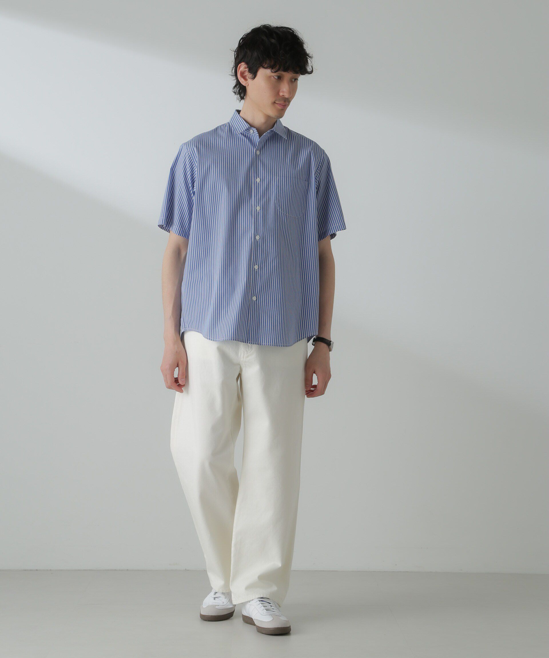 nano･universe「「ICE FLOW LINEN」バリエーションシャツ 半袖」|シャツ・ブラウス|