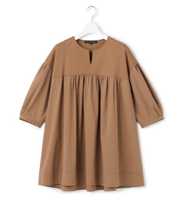 23区「【洗える】シルキータフタコンビ チュニック カットソー」|Tシャツ・カットソー|