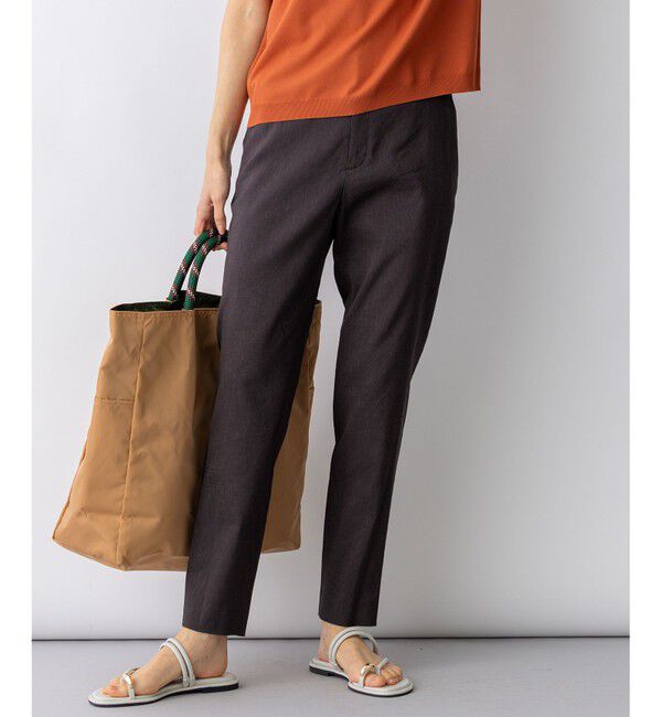 23区「【CanCam掲載】リネンレーヨンストレッチ テーパード パンツ」|その他|ﾀﾞｰｸﾌﾞ