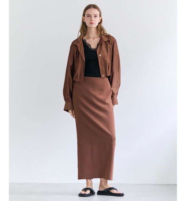 BEIGE,「【VERY NaVY掲載】GYPSUM / シルキータッチ  Iラインロングスカート」|スカート|
