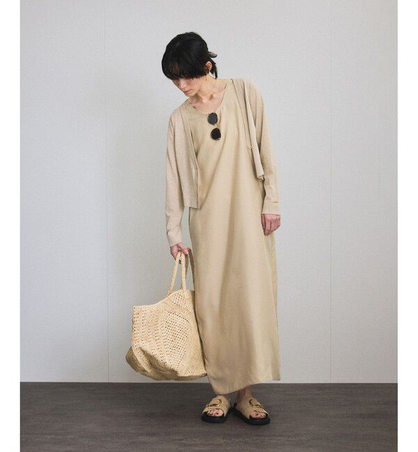 SALON adam et rope'「[25SS]GENTLE SILKノースリーブワンピース【セットアップ対応】」|ワンピース|