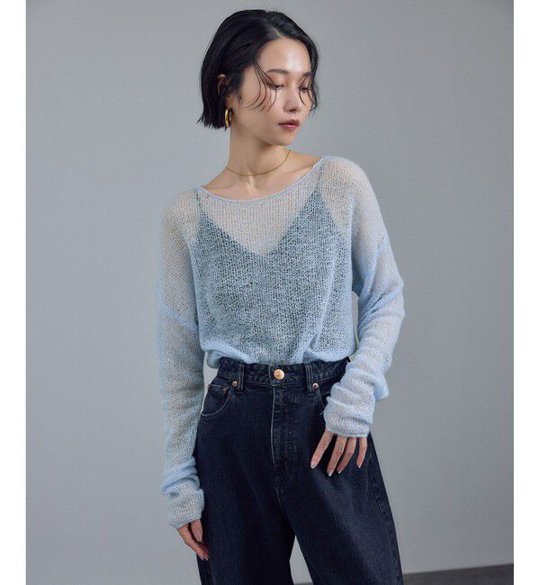 SALON adam et rope'「カシミヤリネンシアーニットプルオーバー」|ニット・セーター|