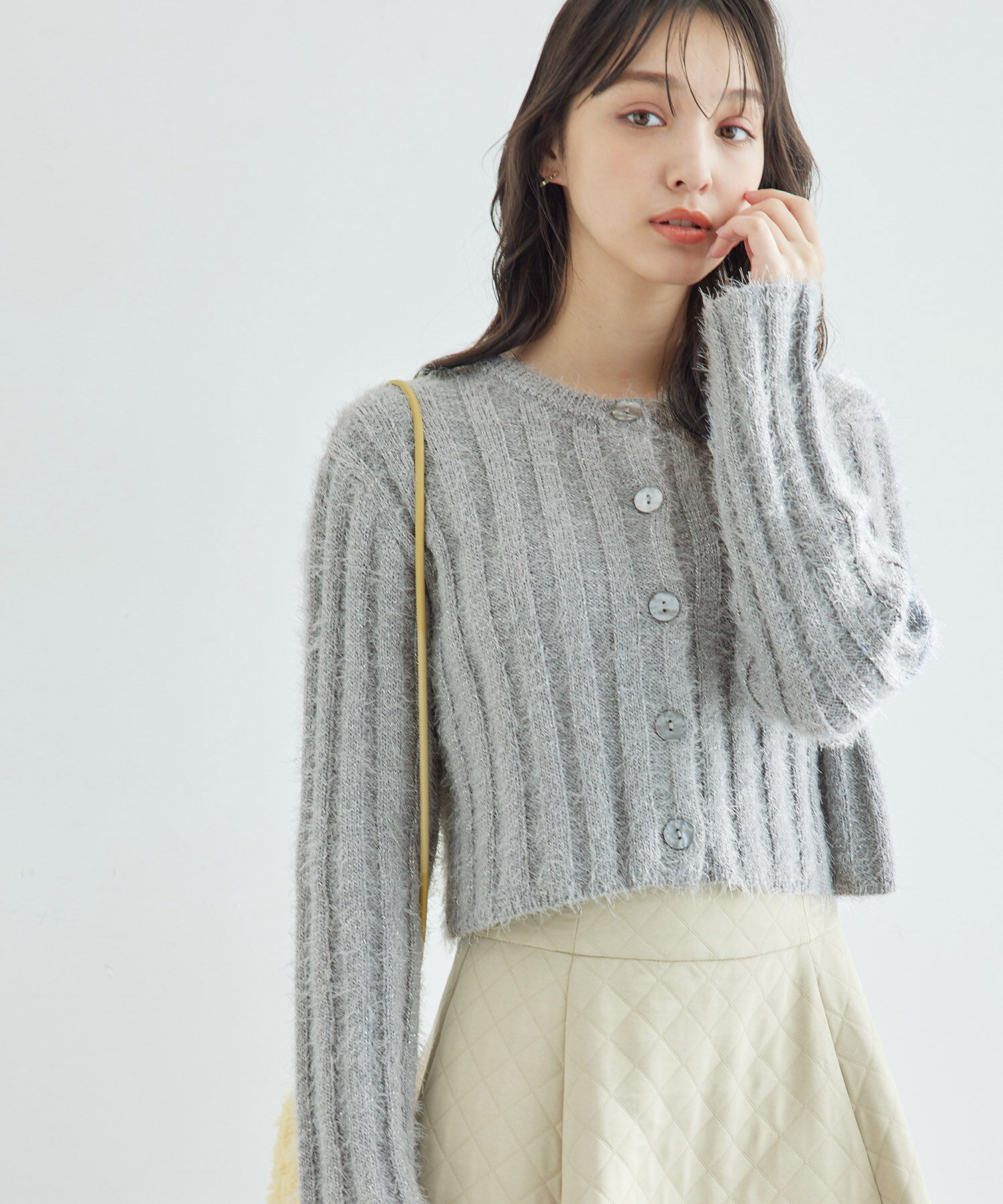 Rope&rsquo;Picnic「【一部店舗限定】2WAY/ラメフェザーカーディガン」|カーディガン|