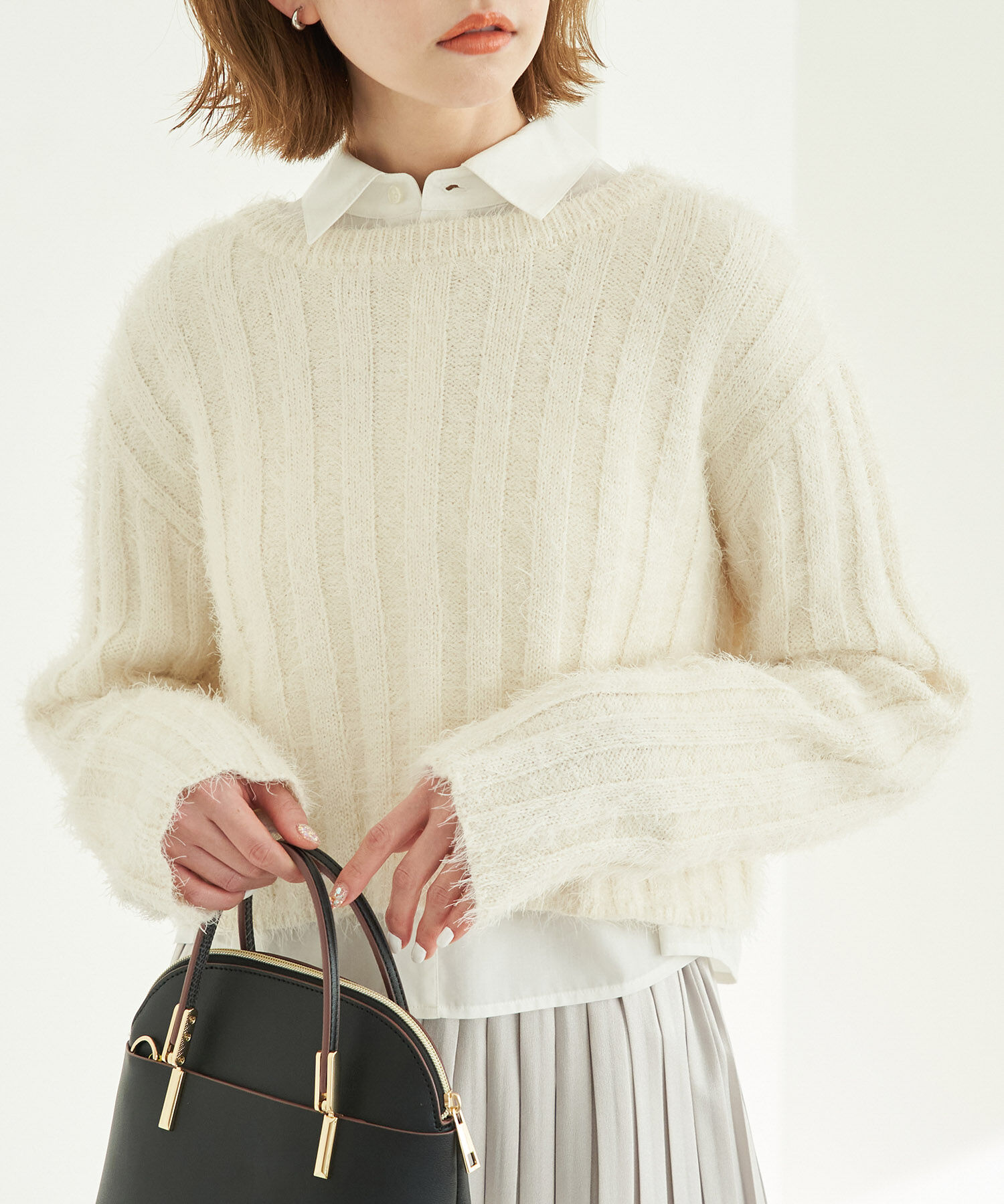 Rope&rsquo;Picnic「【一部店舗限定】2WAY/ラメフェザーカーディガン」|カーディガン|