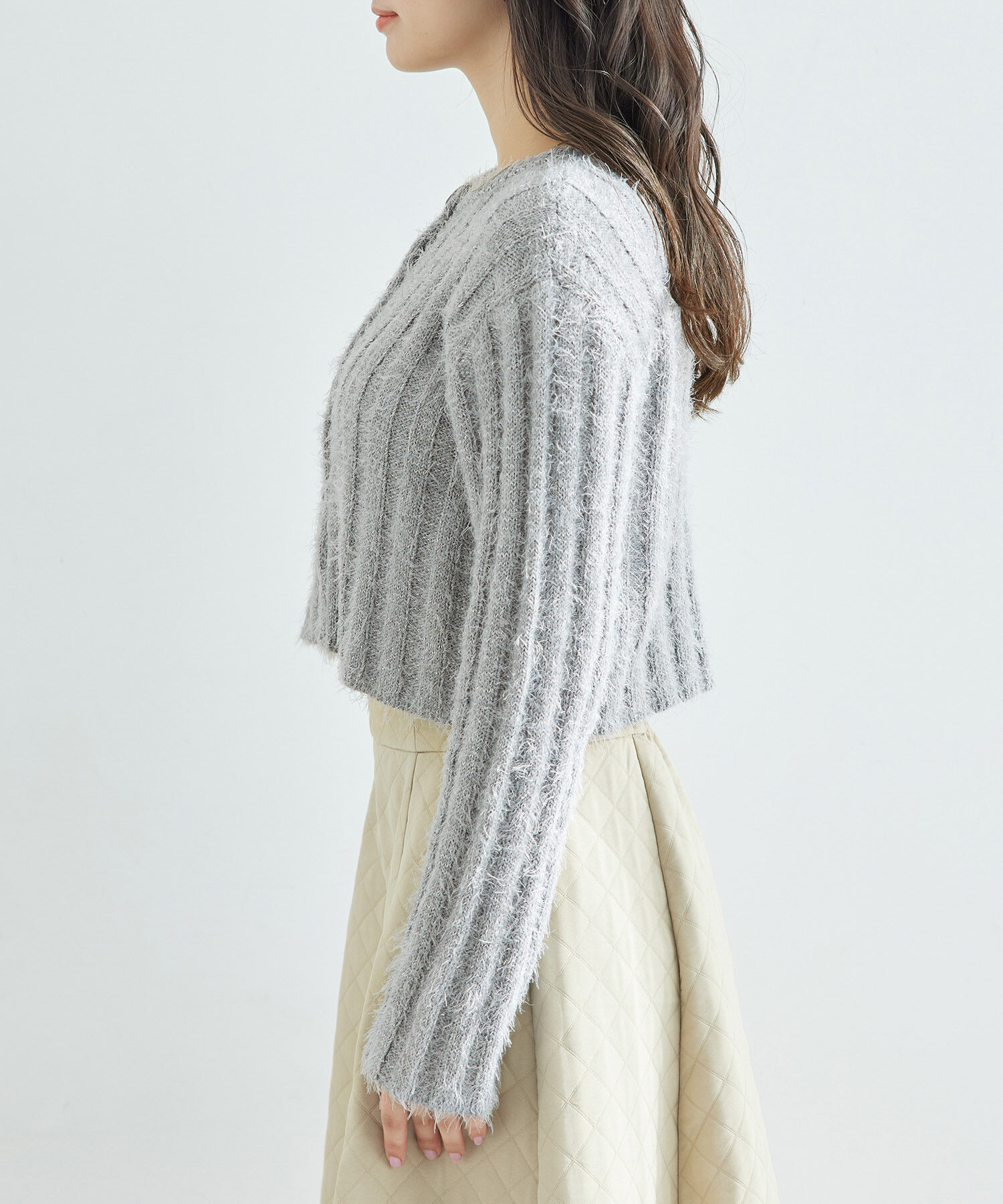 Rope&rsquo;Picnic「【一部店舗限定】2WAY/ラメフェザーカーディガン」|カーディガン|
