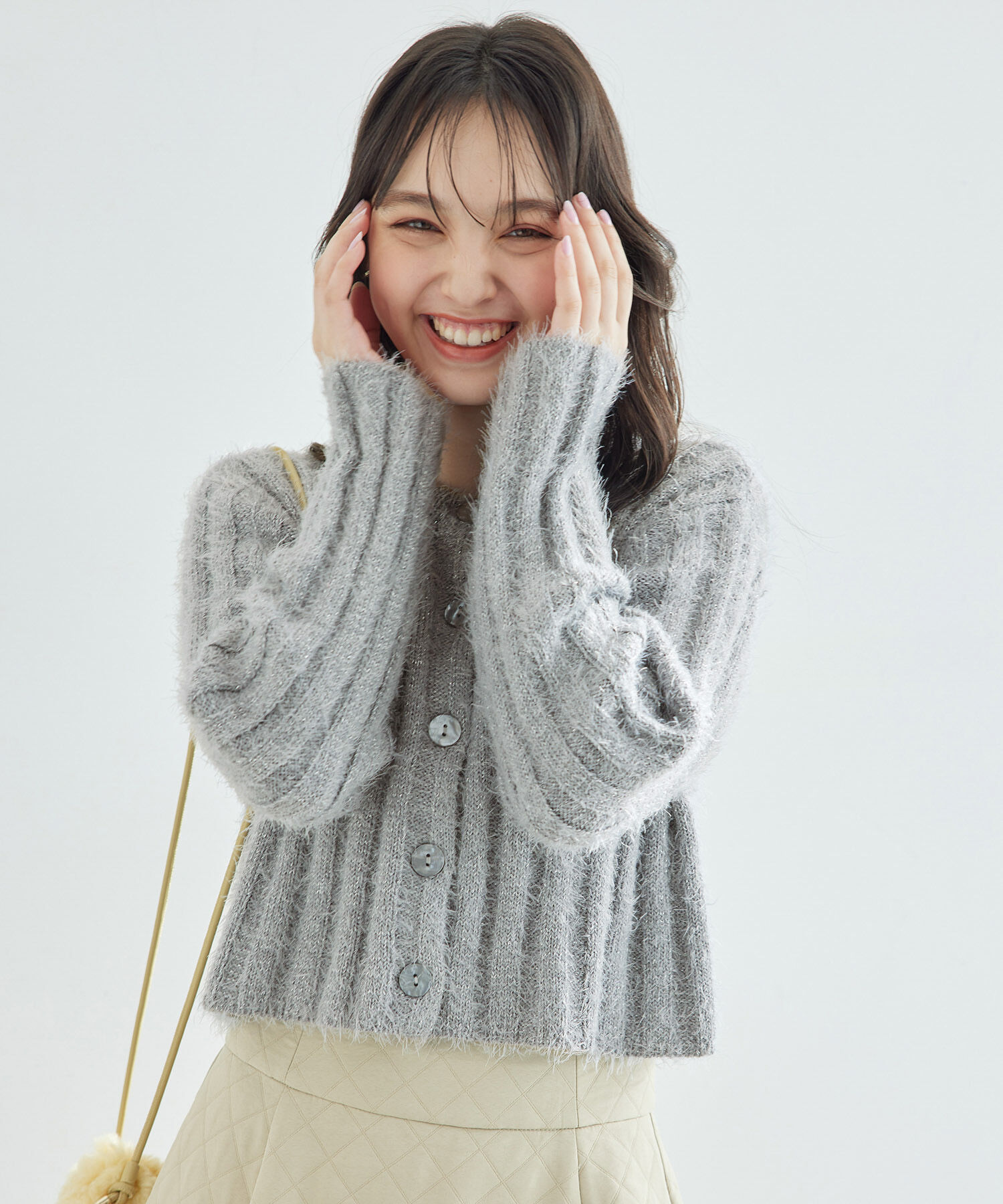 Rope&rsquo;Picnic「【一部店舗限定】2WAY/ラメフェザーカーディガン」|カーディガン|