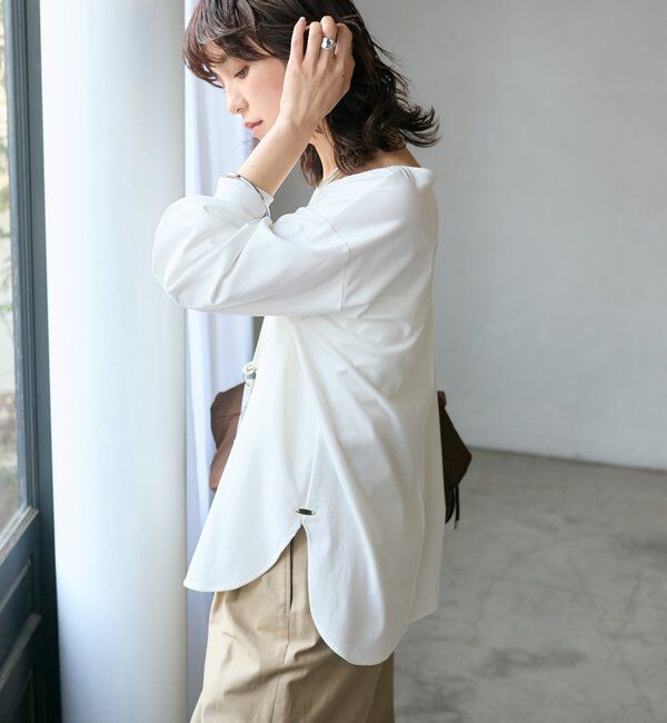  「【しなやかなドレープ感が上品な印象に】キュプラカットプルオーバー」|Tシャツ・カットソー|