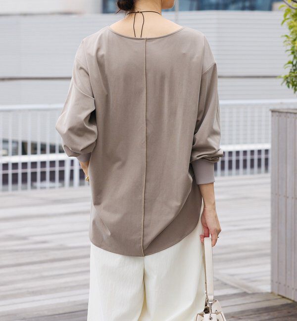  「【しなやかなドレープ感が上品な印象に】キュプラカットプルオーバー」|Tシャツ・カットソー|