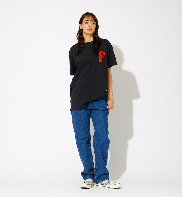 ABAHOUSE「【FRUIT OF THE LOOM】ワンポイント刺繍＆プリント クルーネック」|Tシャツ・カットソー|
