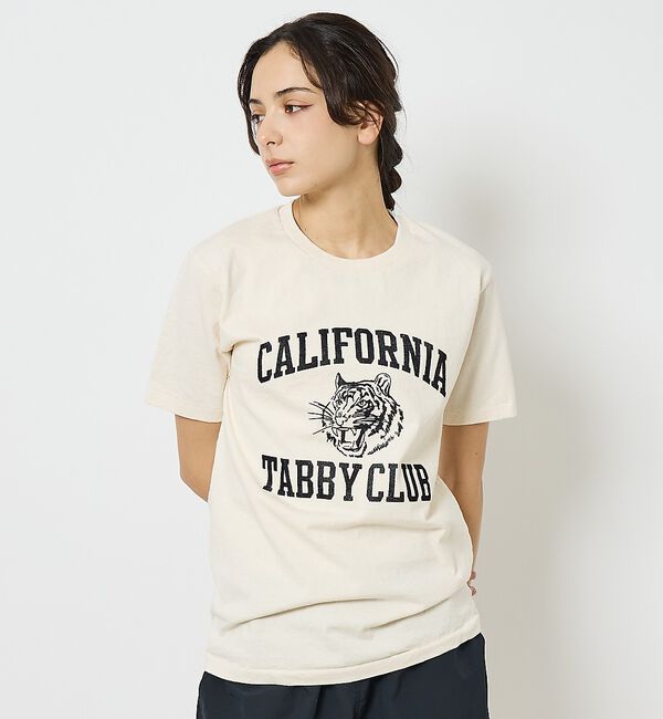 ABAHOUSE「【MIXTA/ミクスタ 】CREW NECK TABBY CAT Tシャツ」|Tシャツ・カットソー|ホワイト系その他1