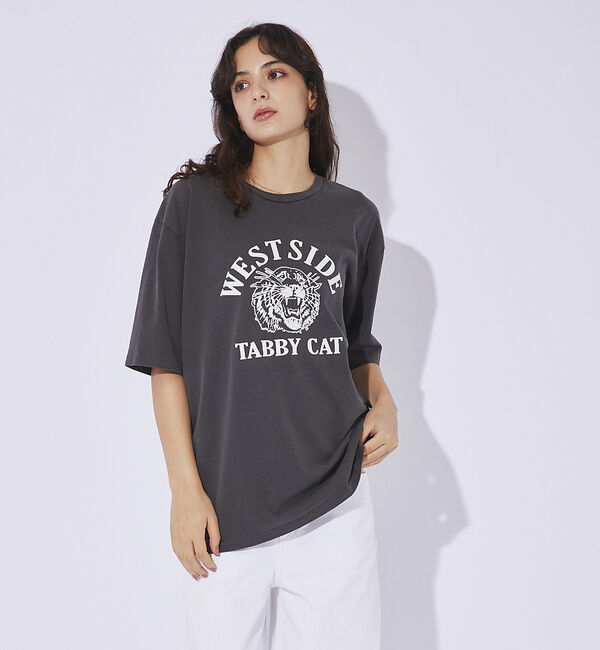 ABAHOUSE「【MIXTA/ミクスタ 】CREW NECK TABBY CAT Tシャツ」|Tシャツ・カットソー|