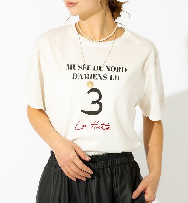 Rouge vif「【La Hutte / ラ ユット】ロゴTシャツ / プリントTシャツ / 半袖」|Tシャツ・カットソー|ホワイト系その他2