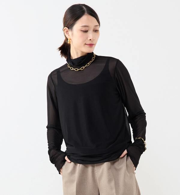 Soffitto「シアータートルネックプルオーバー」|Tシャツ・カットソー|ブラック